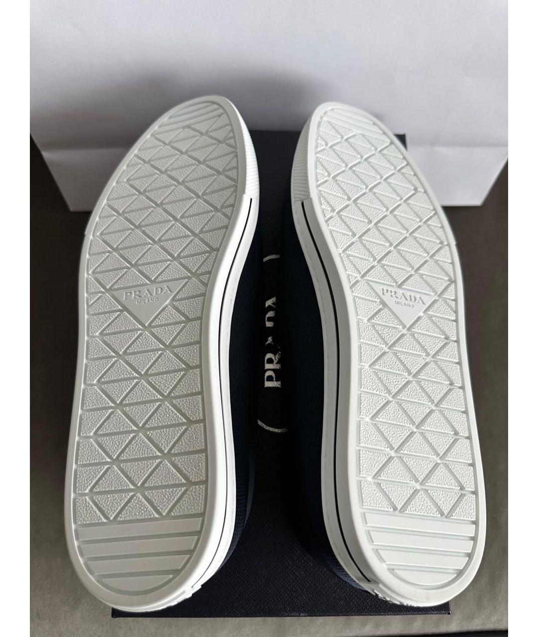 PRADA Темно-синие низкие кроссовки / кеды, фото 6