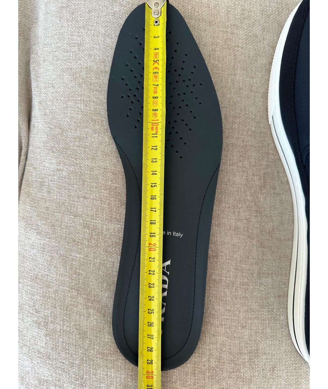 PRADA Темно-синие низкие кроссовки / кеды, фото 8