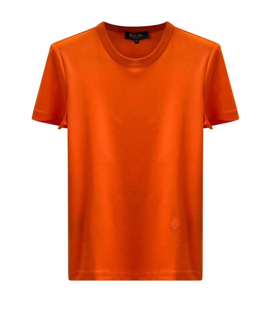 LORO PIANA Оранжевая футболка, фото 1