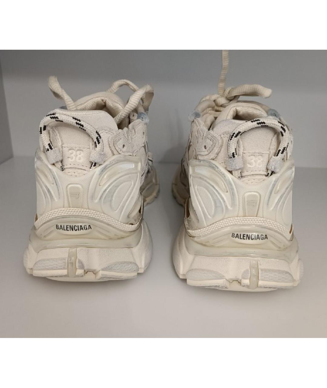 BALENCIAGA Бежевые замшевые кроссовки, фото 4