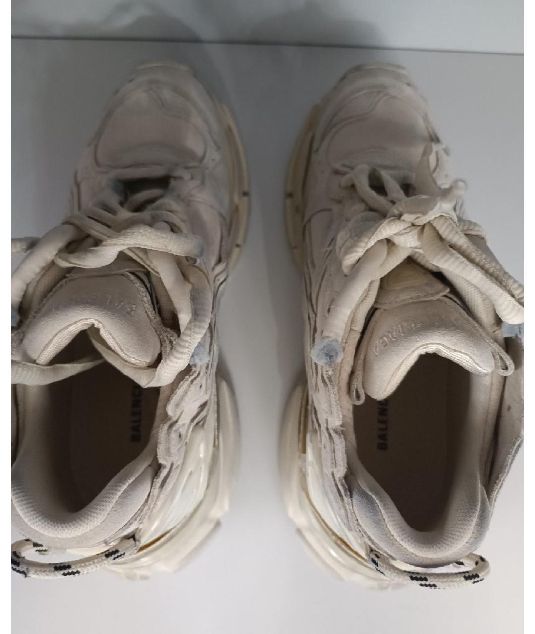 BALENCIAGA Бежевые замшевые кроссовки, фото 3