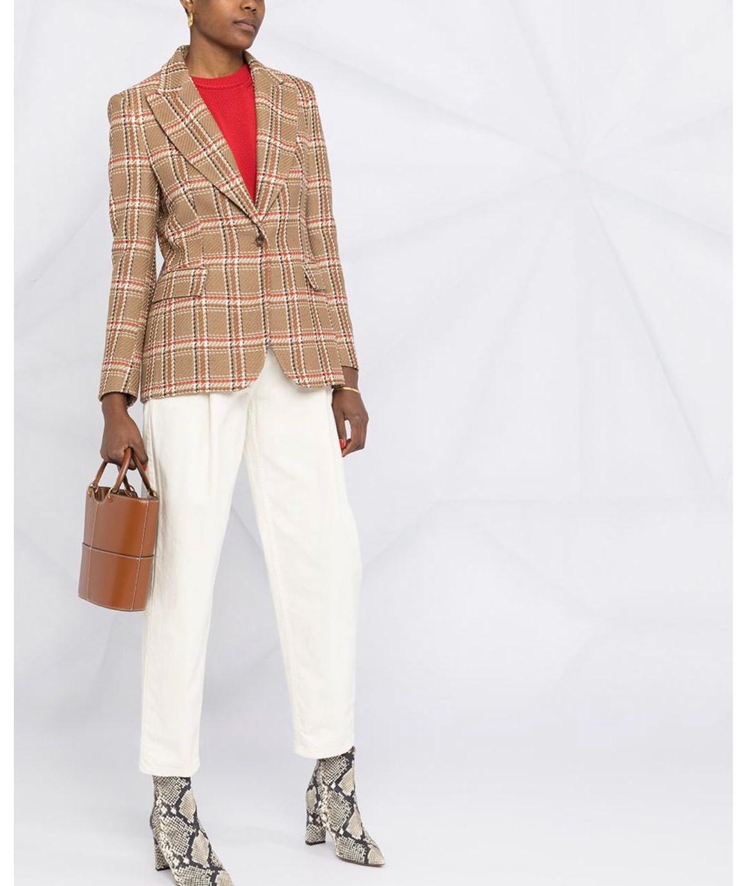 P.A.R.O.S.H. Бежевый хлопковый жакет/пиджак, фото 3