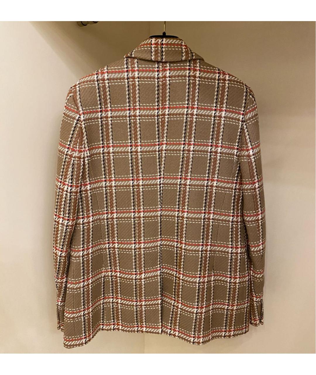 P.A.R.O.S.H. Бежевый хлопковый жакет/пиджак, фото 7