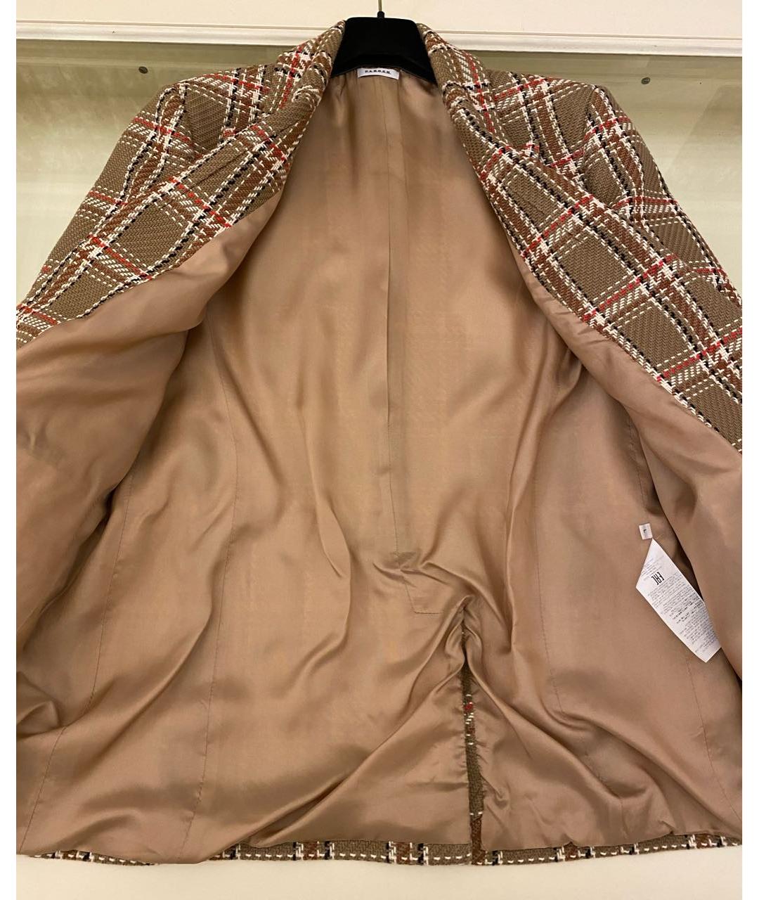 P.A.R.O.S.H. Бежевый хлопковый жакет/пиджак, фото 6