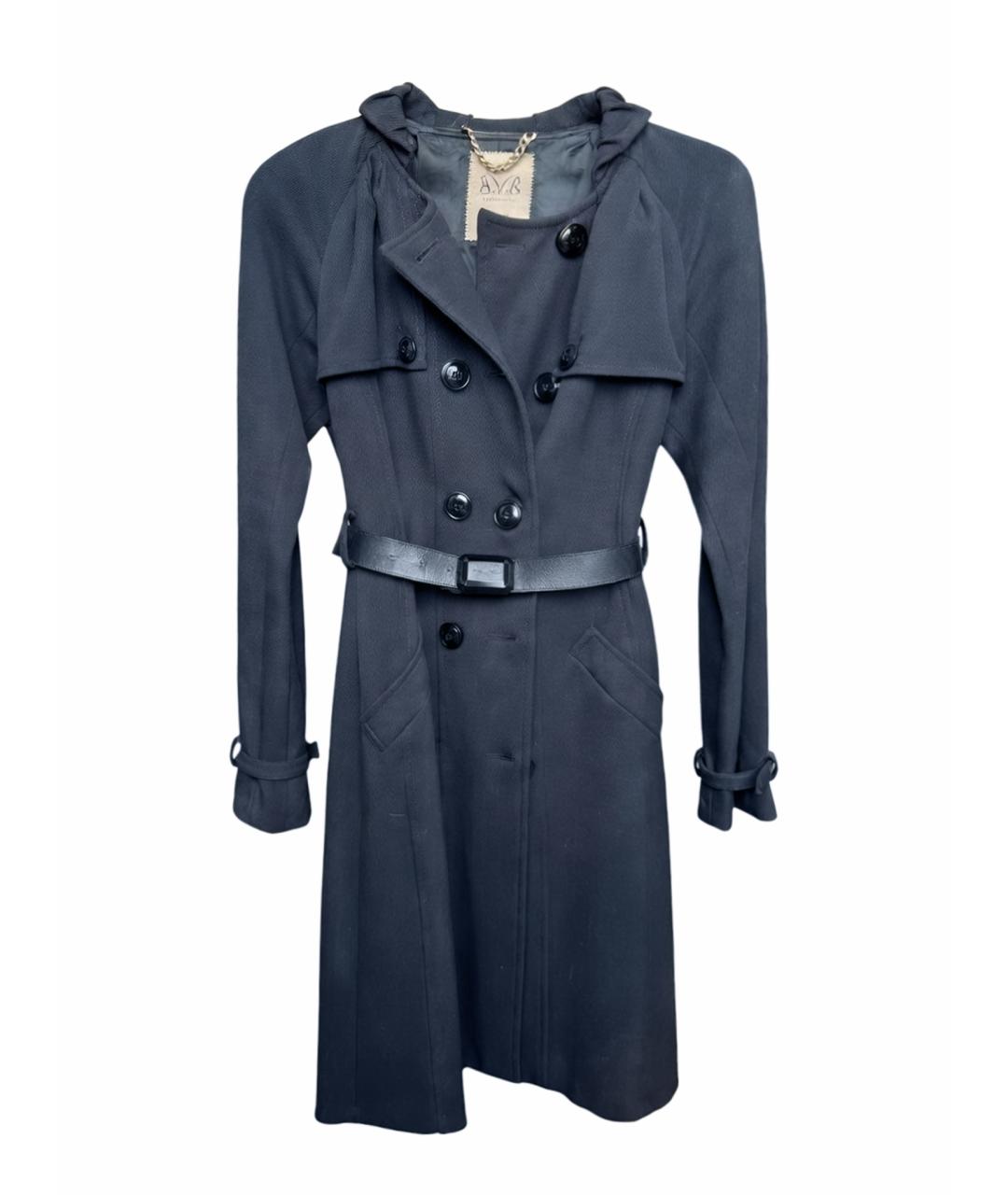 ELISABETTA FRANCHI Черное пальто, фото 1