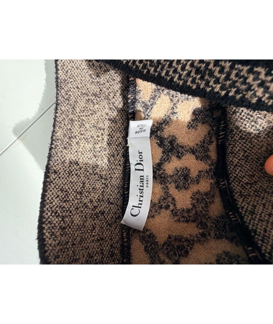 CHRISTIAN DIOR Мульти шерстяная юбка мини, фото 4