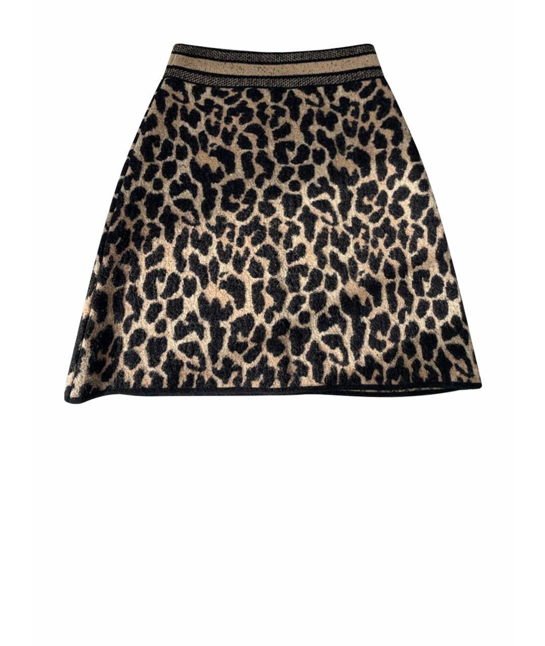 CHRISTIAN DIOR Мульти шерстяная юбка мини, фото 1