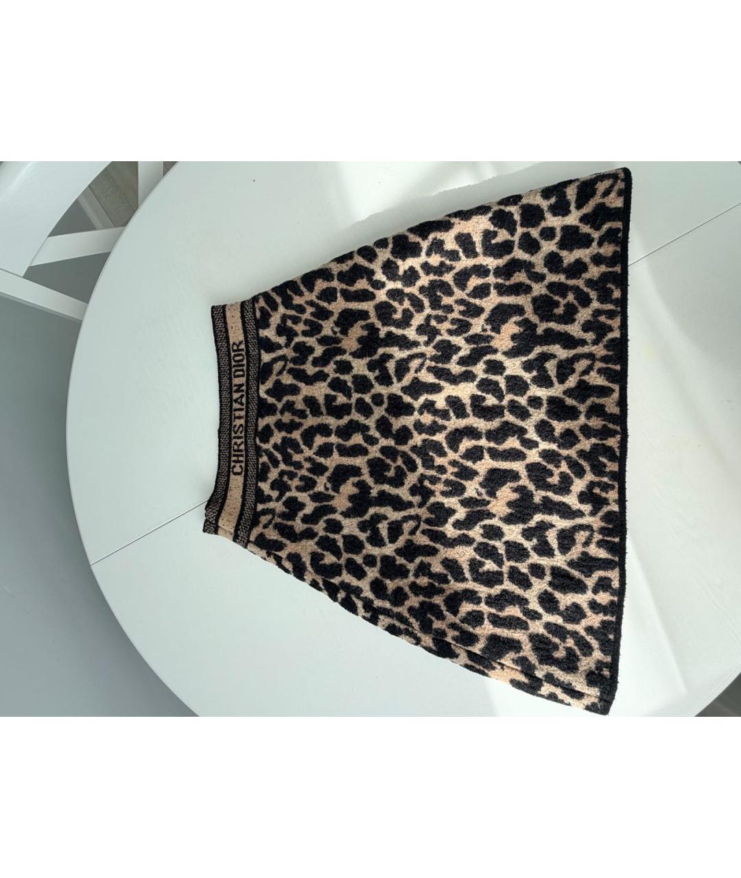 CHRISTIAN DIOR Мульти шерстяная юбка мини, фото 3