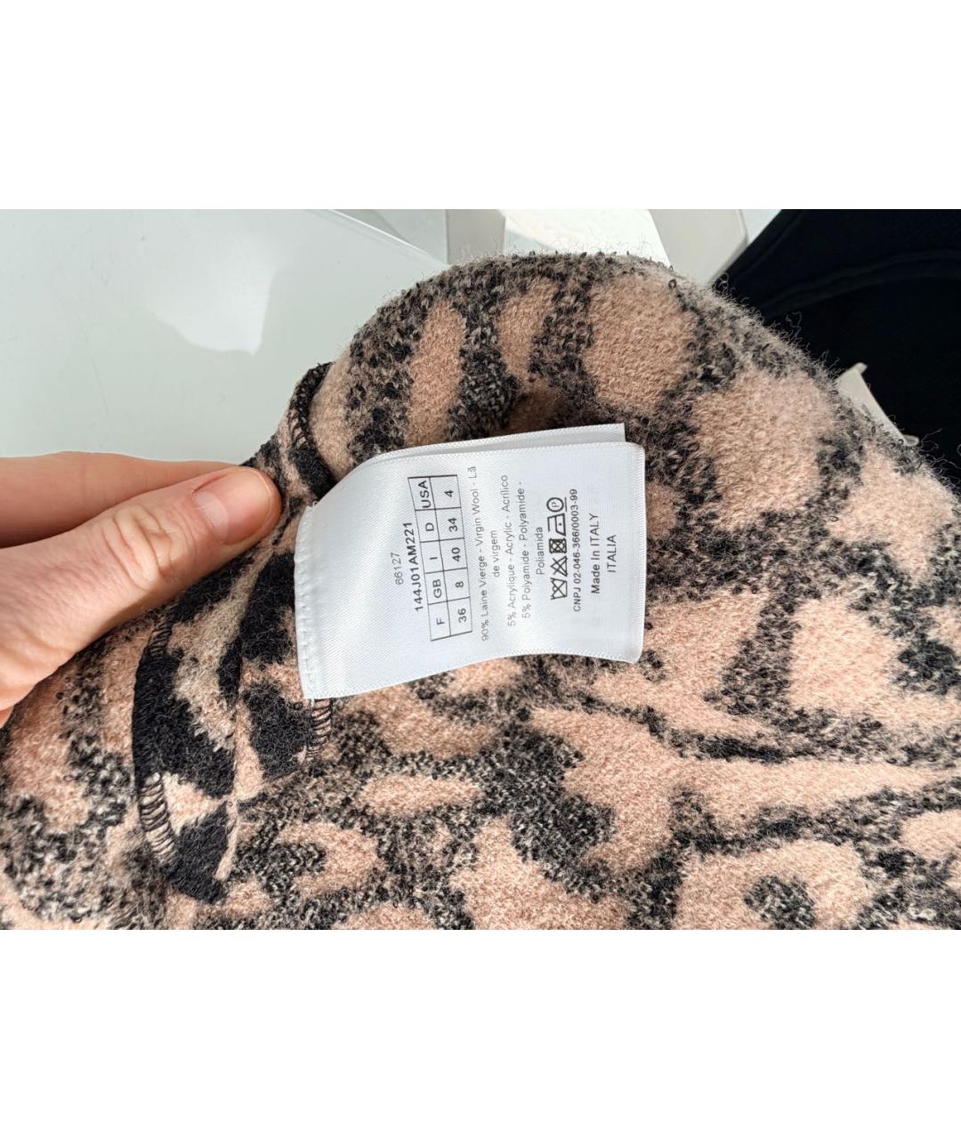 CHRISTIAN DIOR Мульти шерстяная юбка мини, фото 5