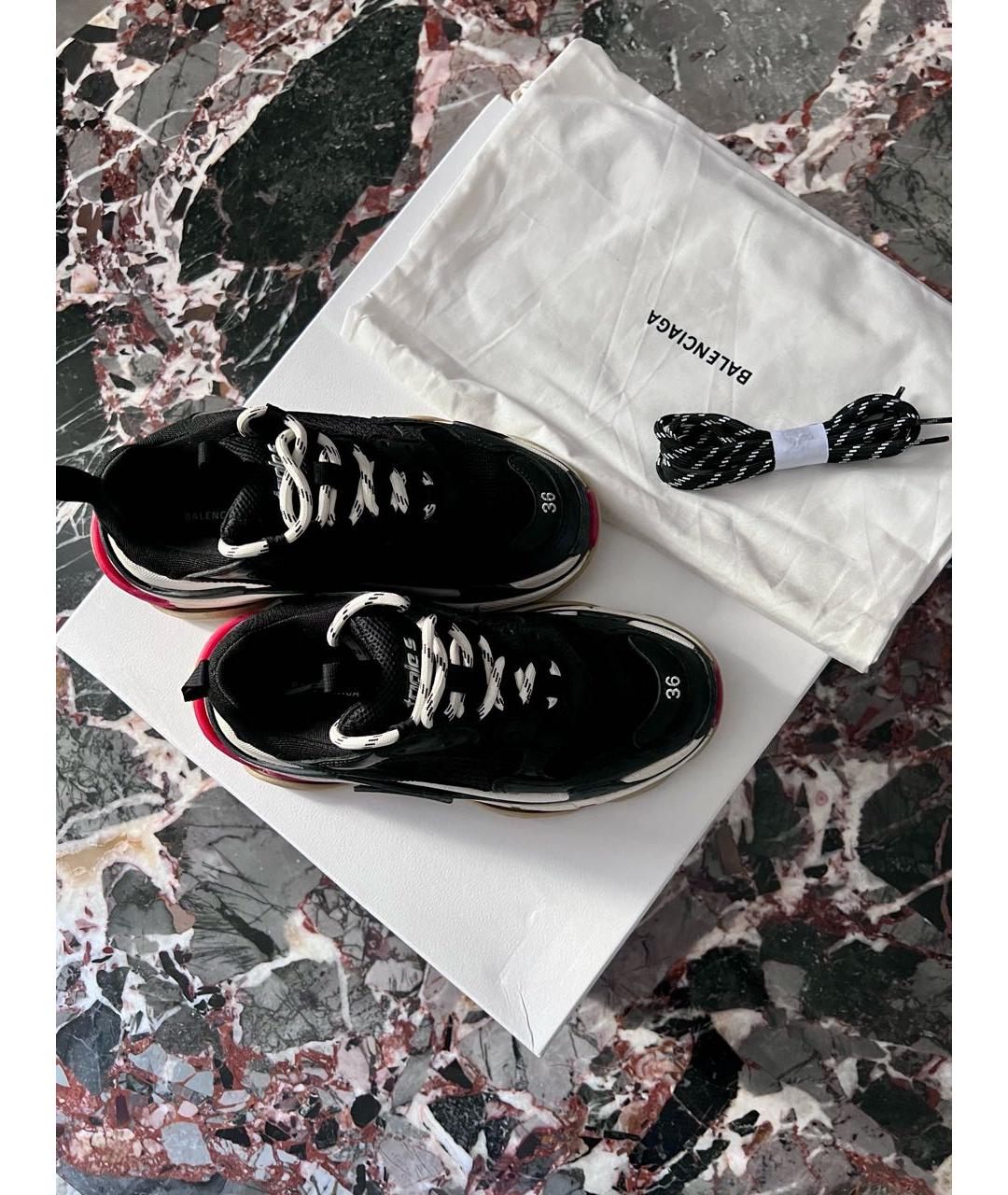 BALENCIAGA Черные синтетические кроссовки, фото 5