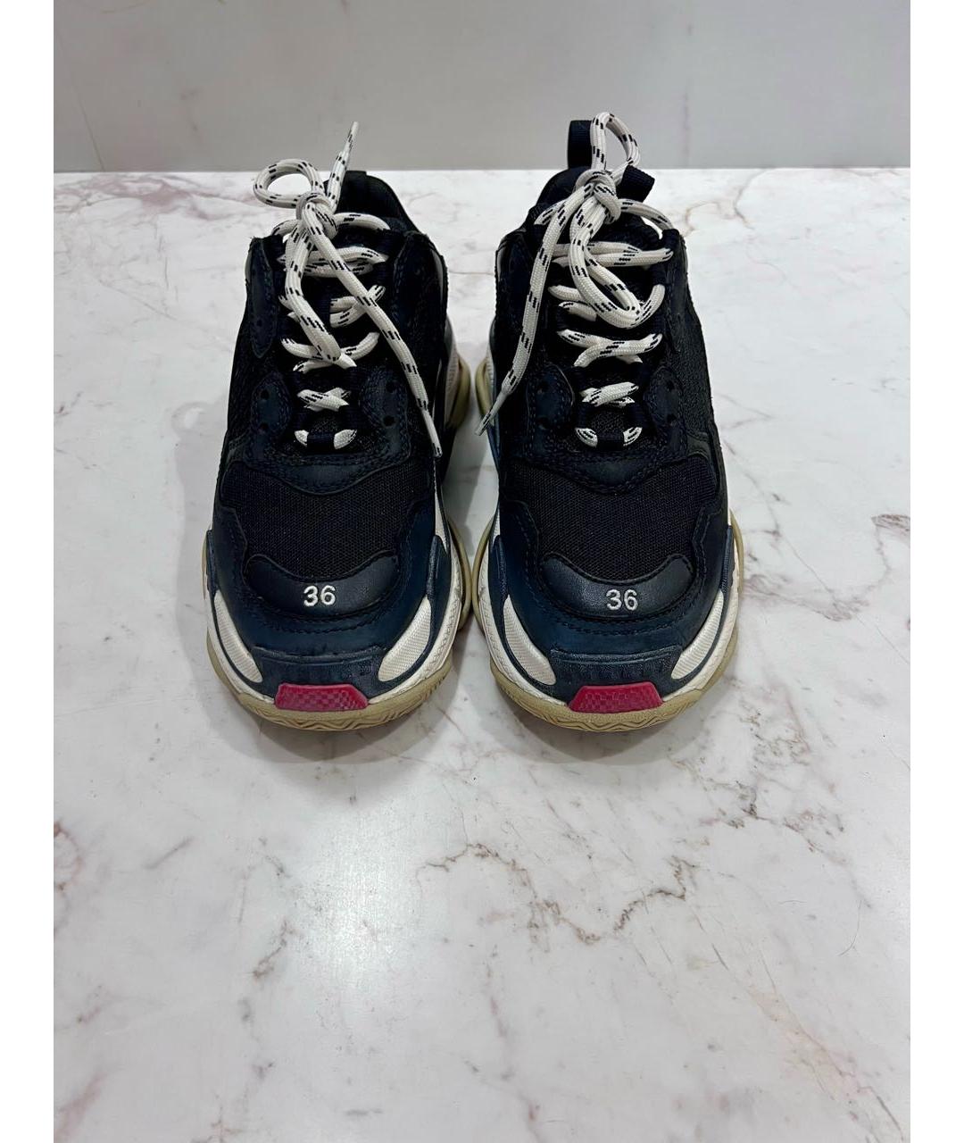 BALENCIAGA Черные синтетические кроссовки, фото 2