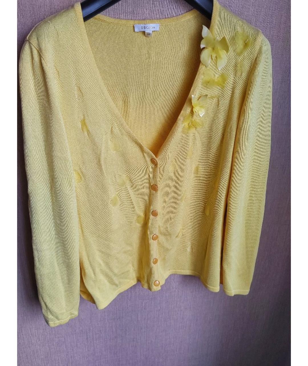 ESCADA Желтый вискозный кардиган, фото 7