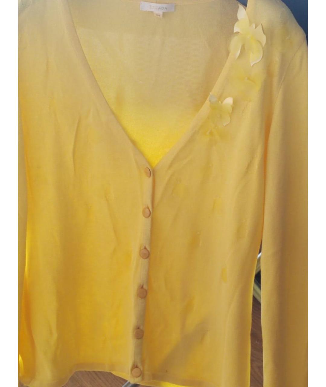 ESCADA Желтый вискозный кардиган, фото 5