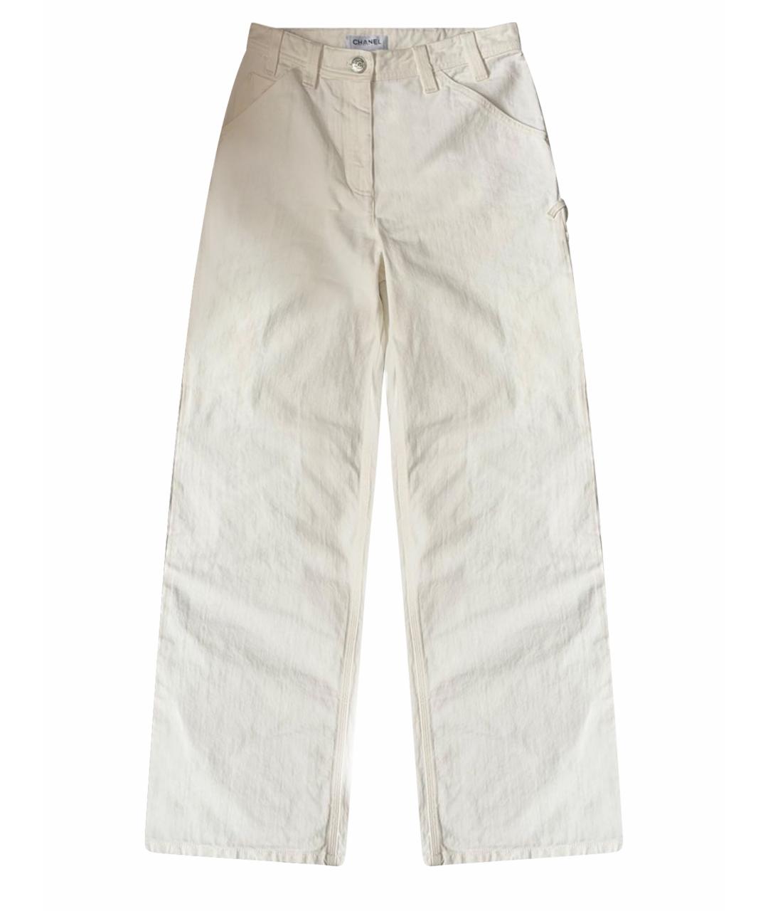 CHANEL Белые прямые джинсы, фото 1