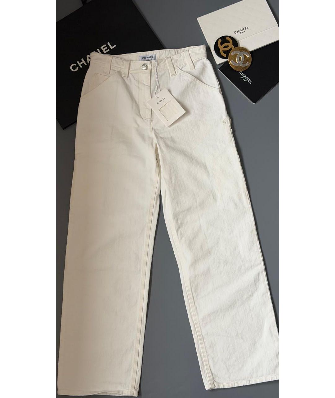 CHANEL Белые прямые джинсы, фото 4
