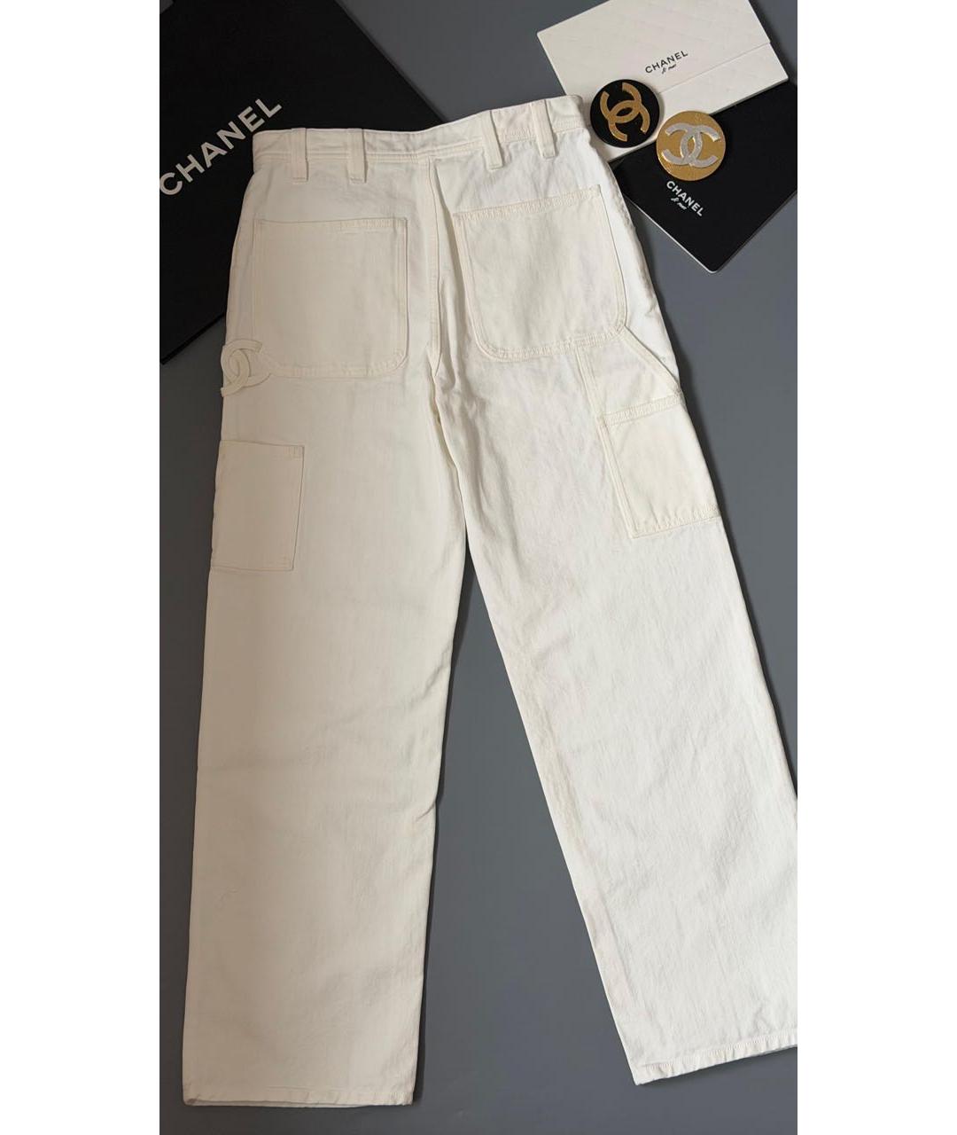 CHANEL Белые прямые джинсы, фото 2