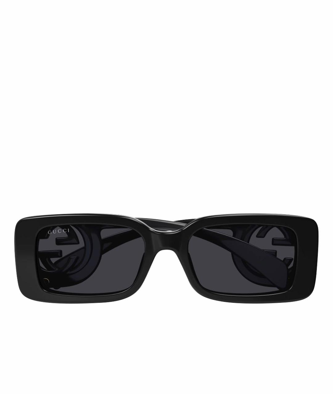 GUCCI Черные пластиковые солнцезащитные очки, фото 1