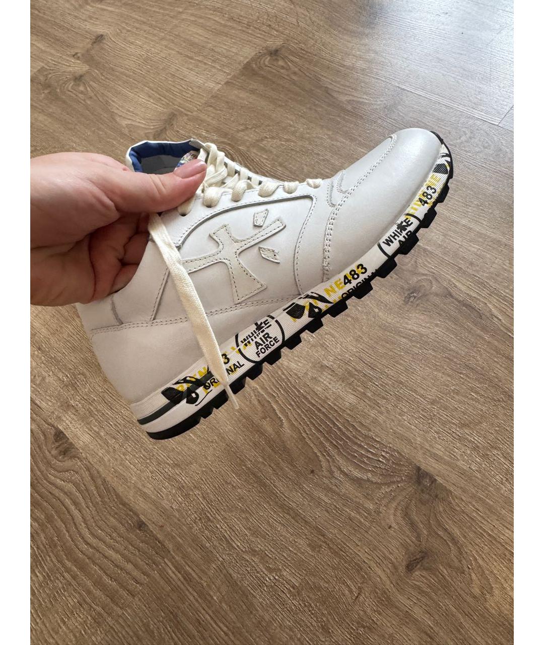 PREMIATA Белые кожаные кеды, фото 2