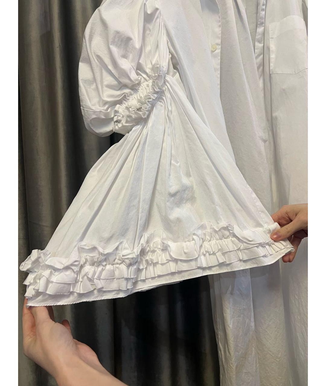 COMME DES GARÇONS Белое хлопковое повседневное платье, фото 3