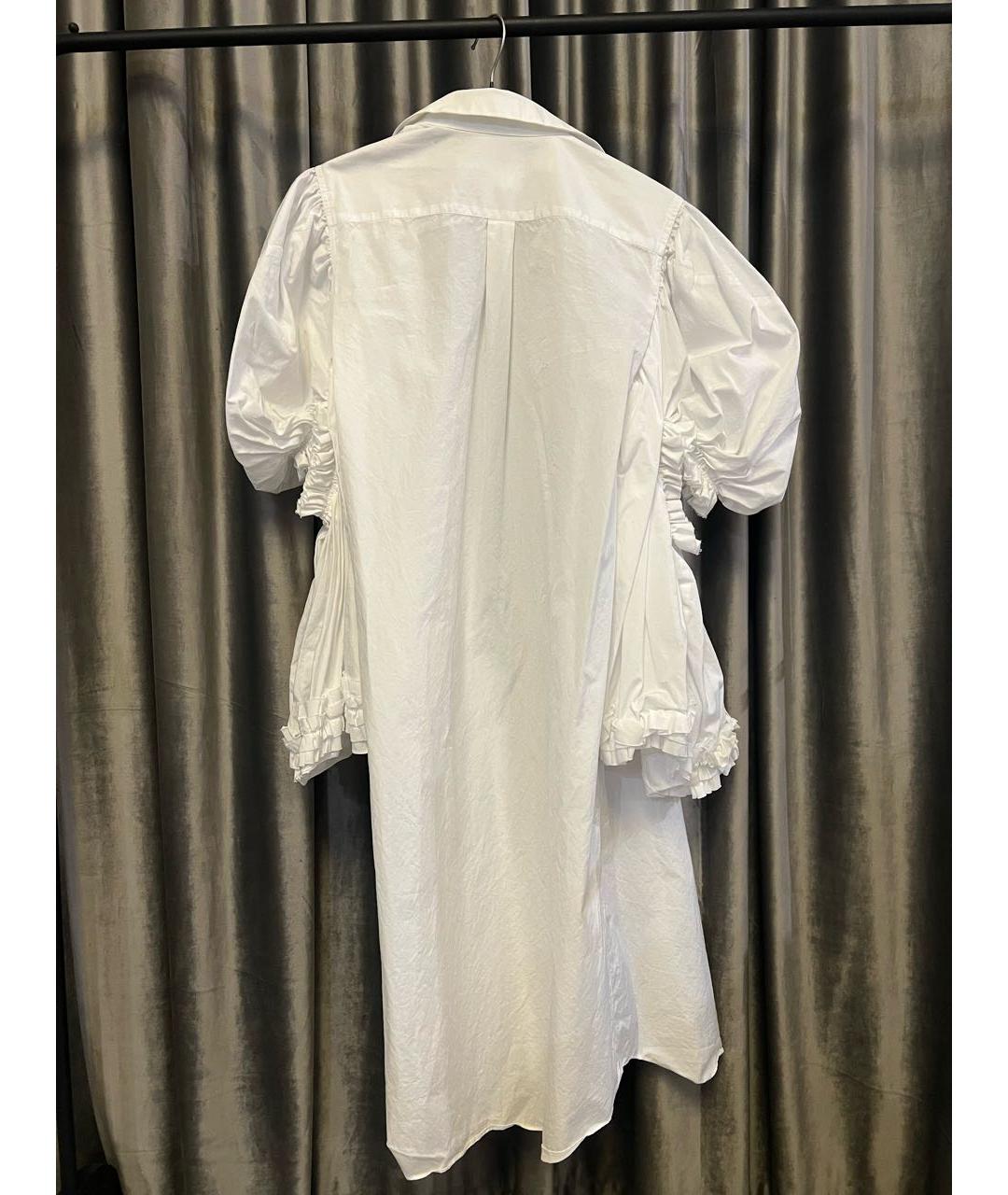 COMME DES GARÇONS Белое хлопковое повседневное платье, фото 6