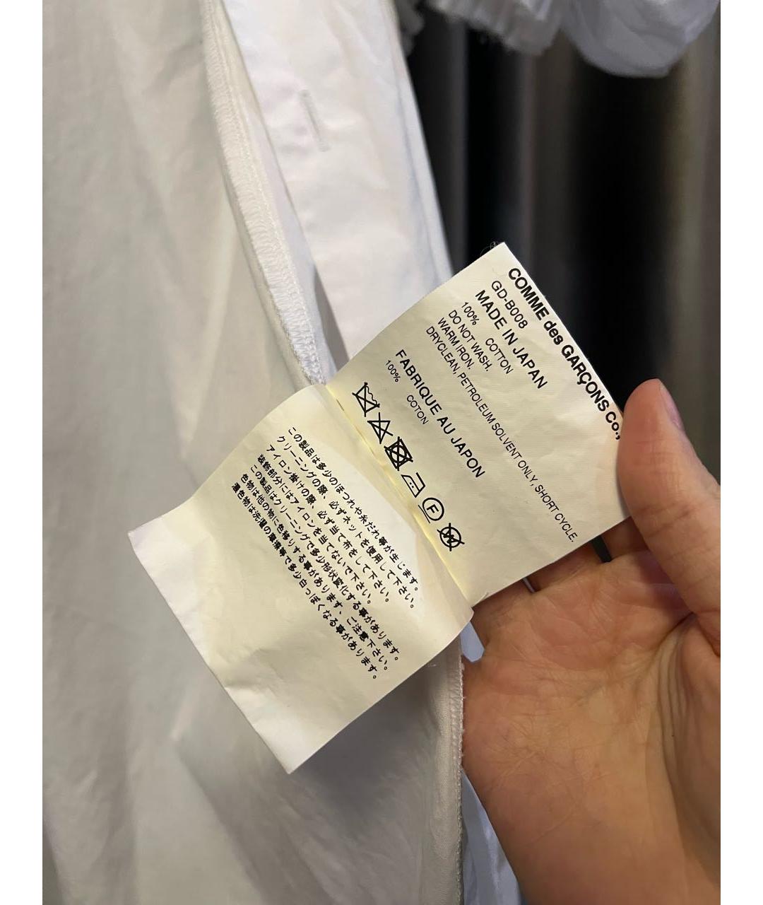 COMME DES GARÇONS Белое хлопковое повседневное платье, фото 5