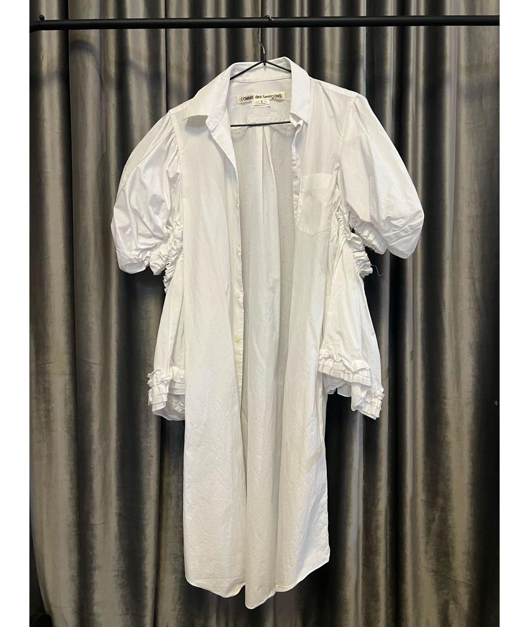 COMME DES GARÇONS Белое хлопковое повседневное платье, фото 7