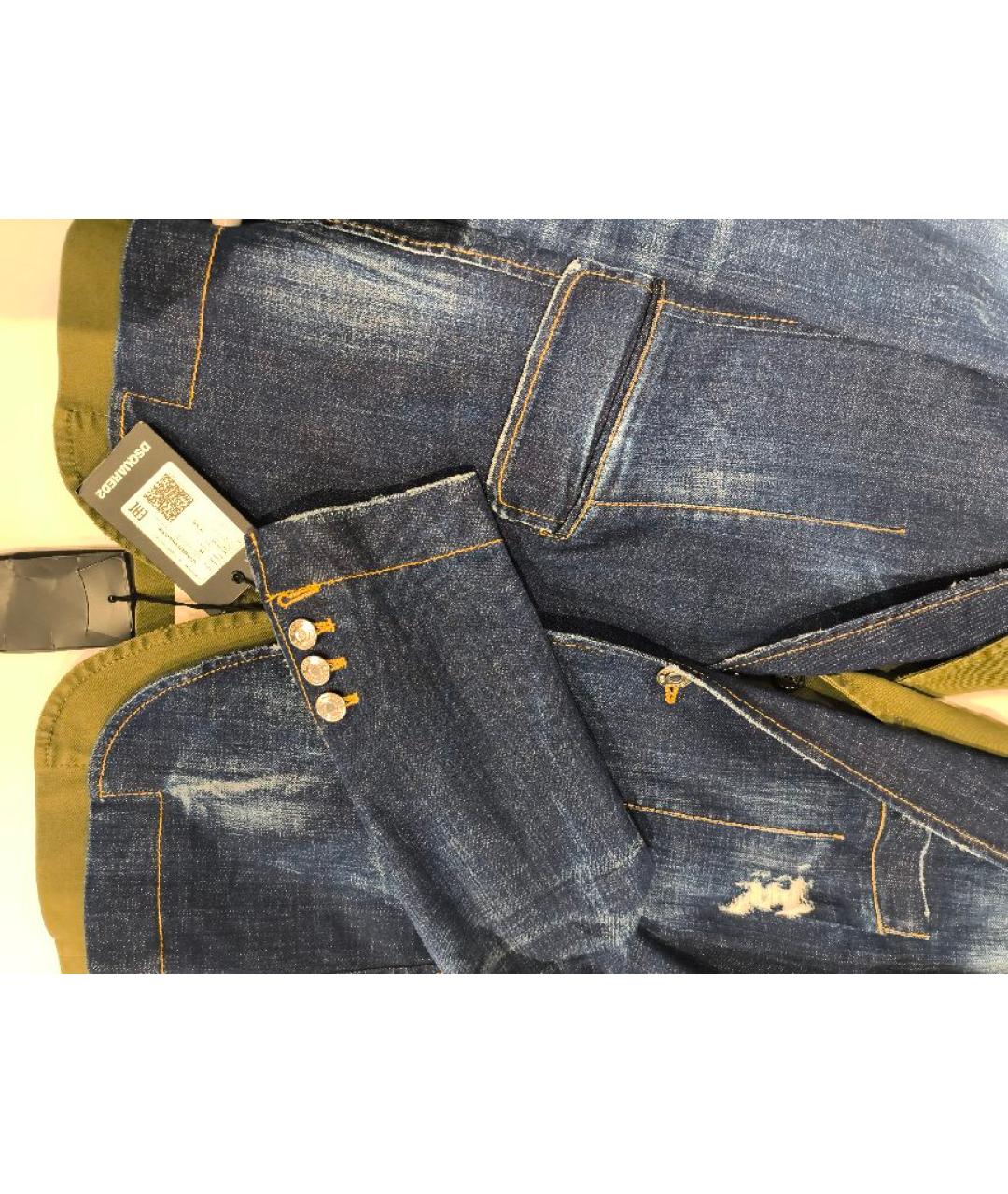 DSQUARED2 Синий деним пиджак, фото 4