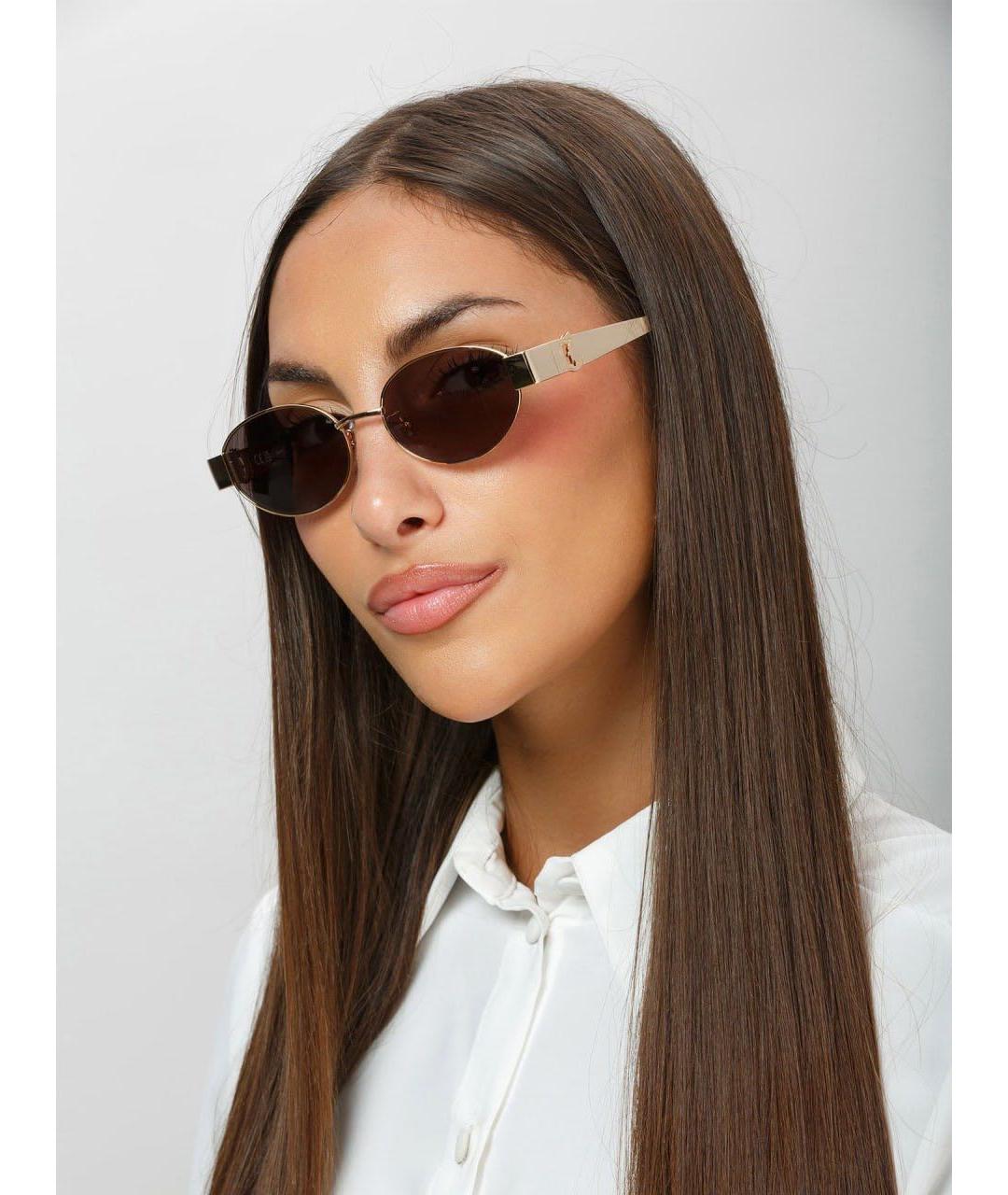 JUST CAVALLI Золотые солнцезащитные очки, фото 8