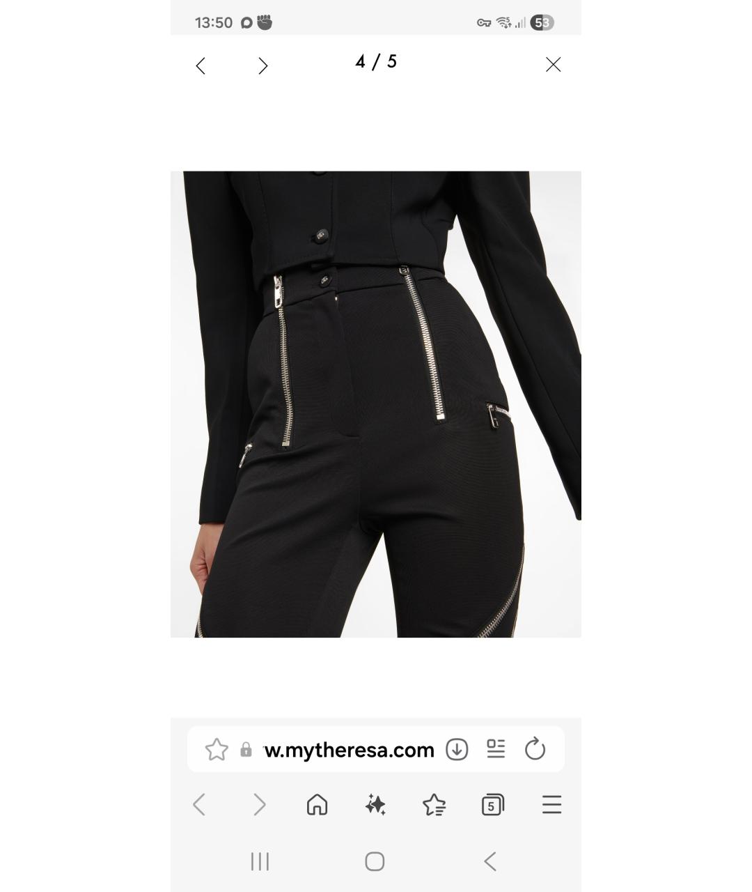 DOLCE&GABBANA Черные синтетические брюки узкие, фото 4