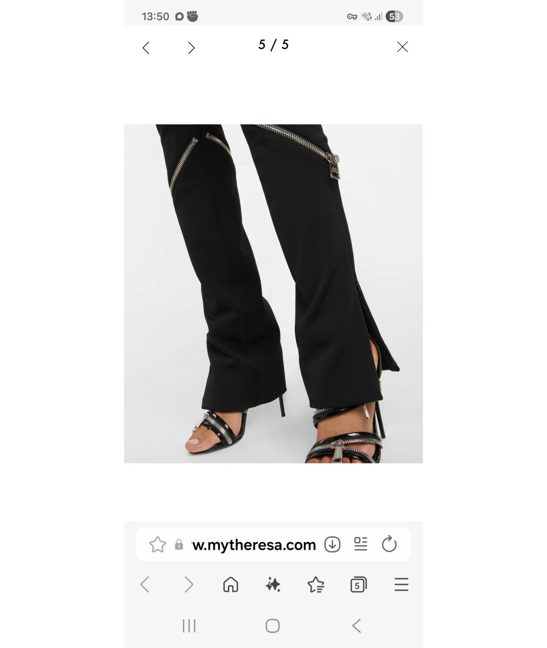 DOLCE&GABBANA Черные синтетические брюки узкие, фото 5