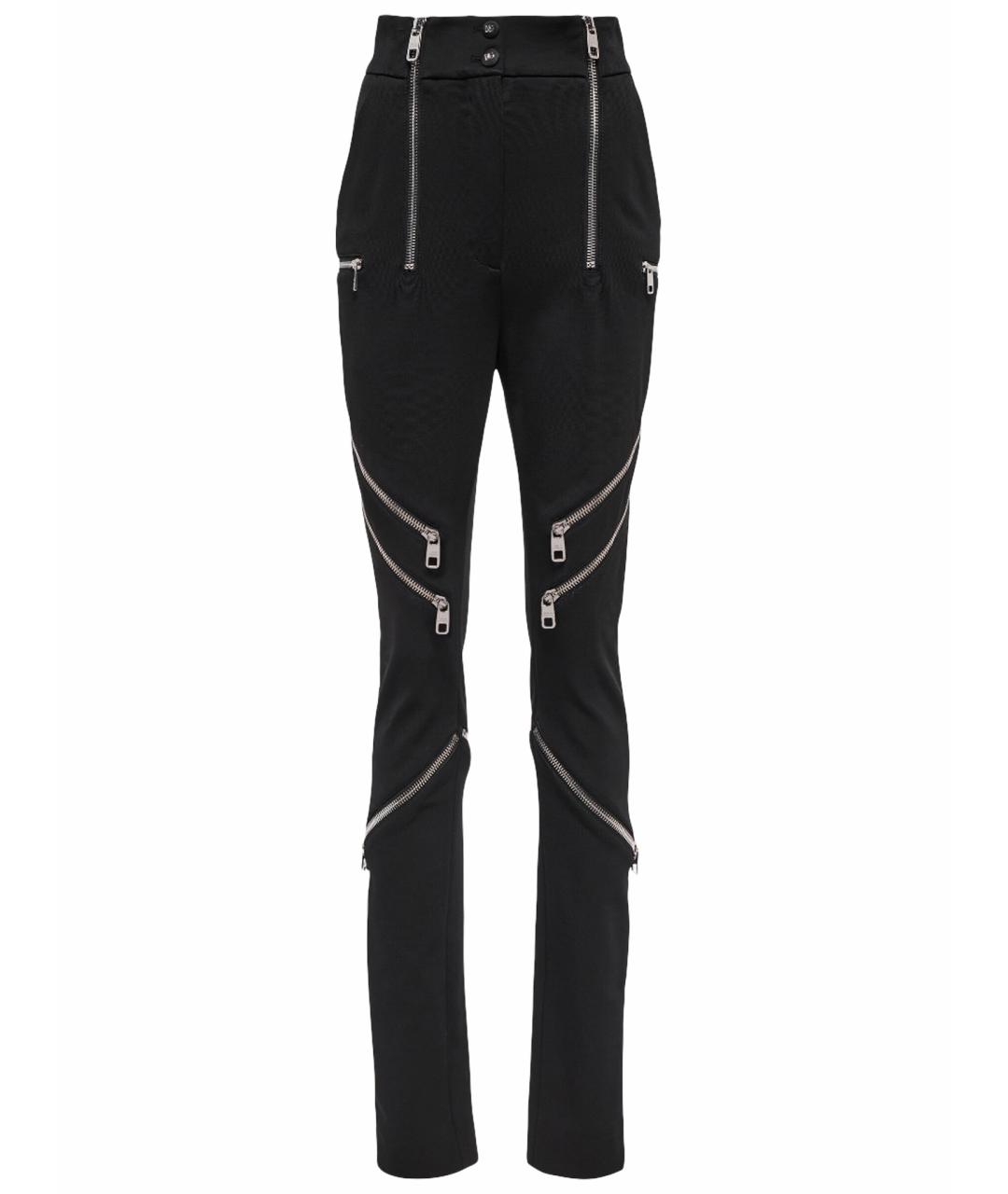 DOLCE&GABBANA Черные синтетические брюки узкие, фото 1