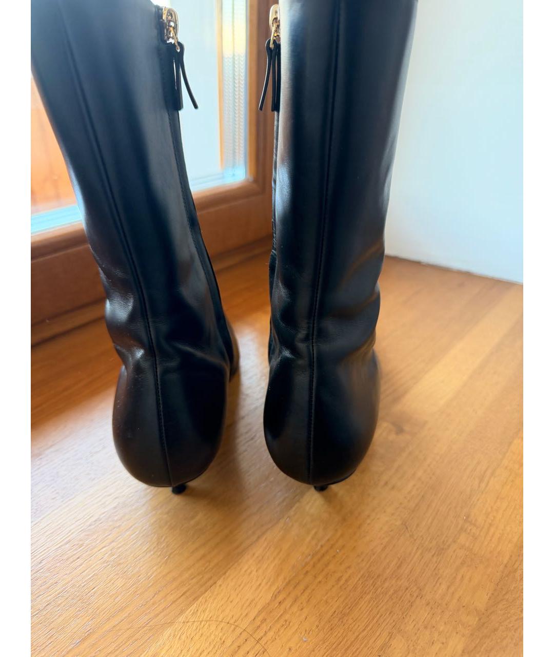 THE ROW Черные кожаные полусапоги, фото 4