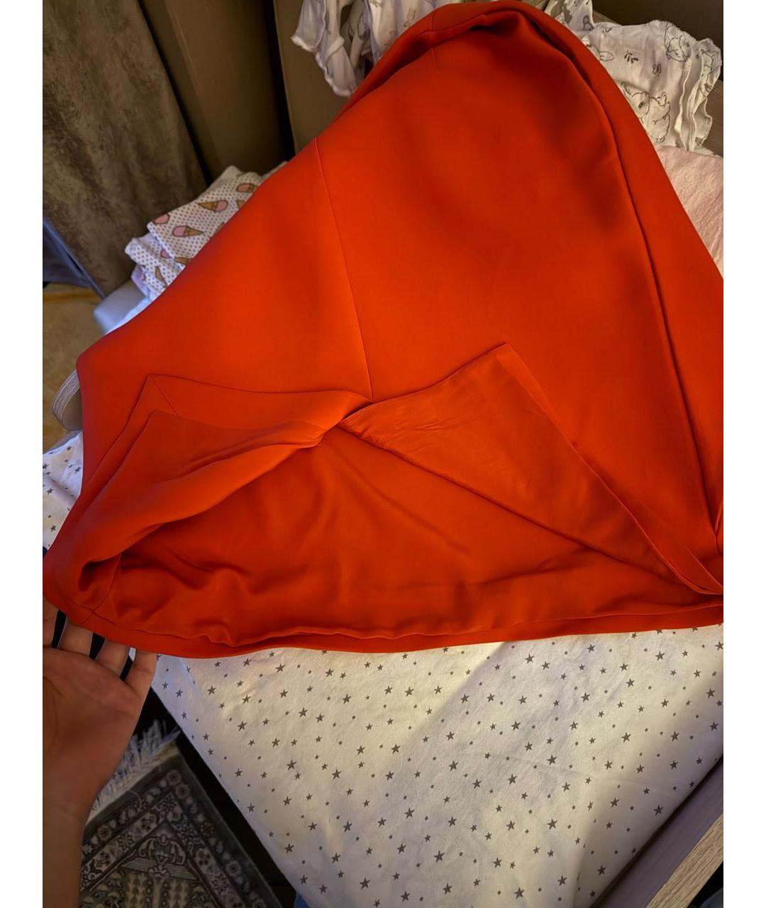CHRISTIAN DIOR Оранжевое шерстяное коктейльное платье, фото 7