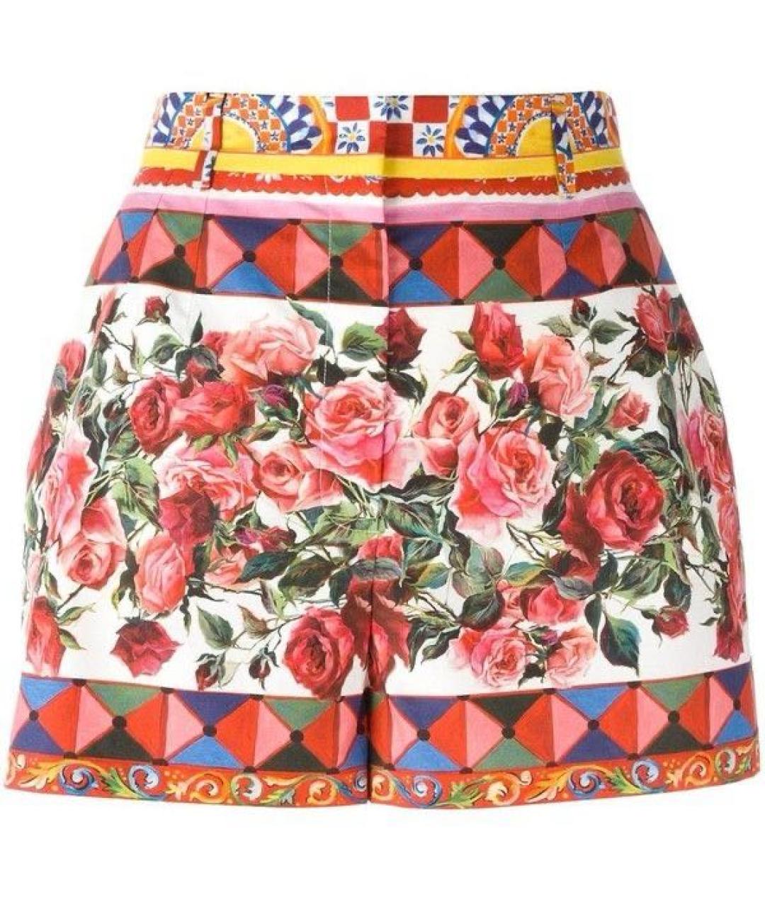 DOLCE&GABBANA Мульти хлопковые шорты, фото 1
