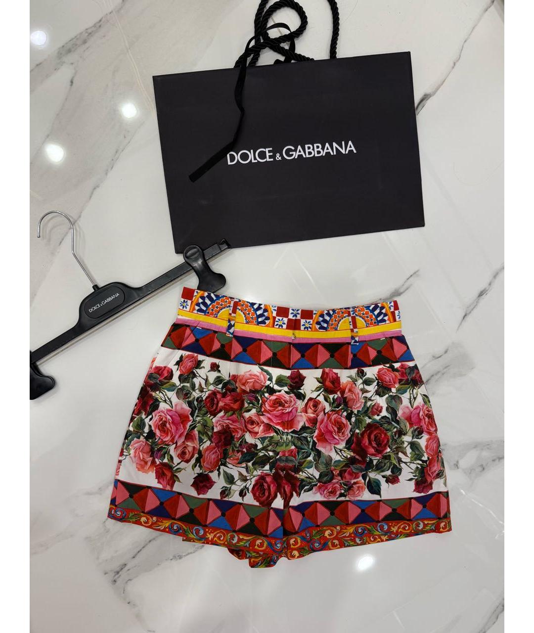 DOLCE&GABBANA Мульти хлопковые шорты, фото 6