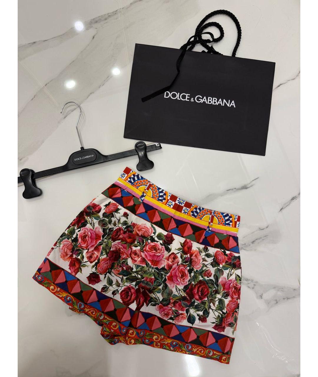DOLCE&GABBANA Мульти хлопковые шорты, фото 3