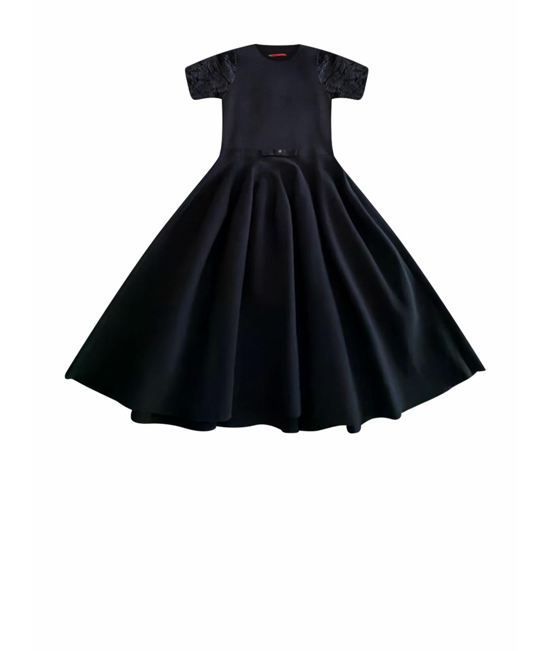 CAROLINA HERRERA Черное креповое коктейльное платье, фото 1