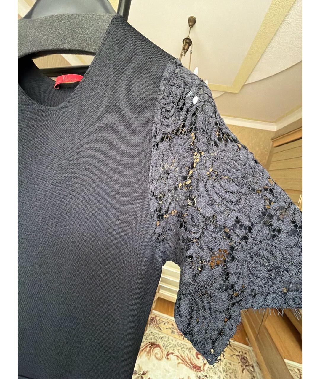 CAROLINA HERRERA Черное креповое коктейльное платье, фото 4