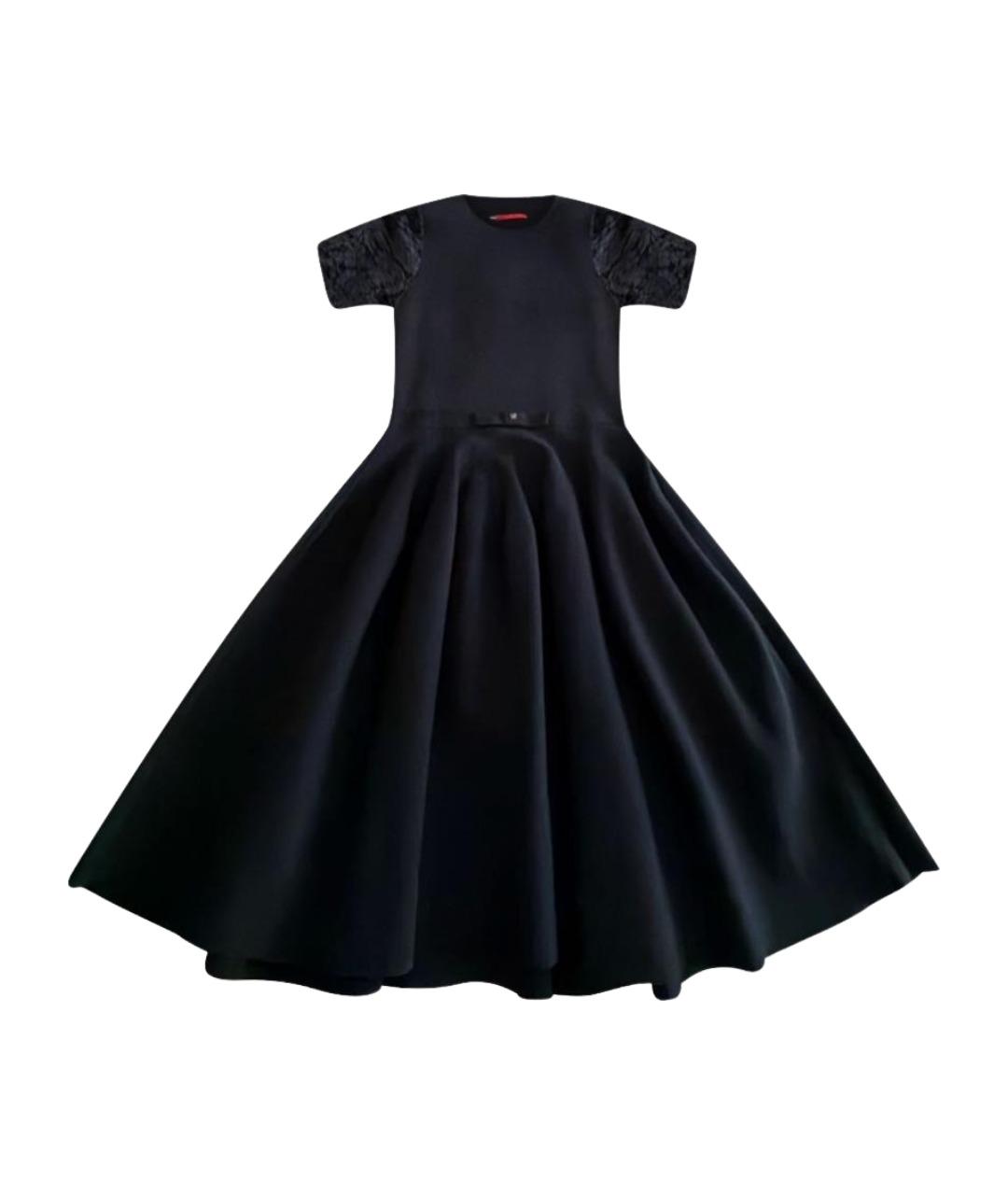 CAROLINA HERRERA Черное креповое коктейльное платье, фото 1