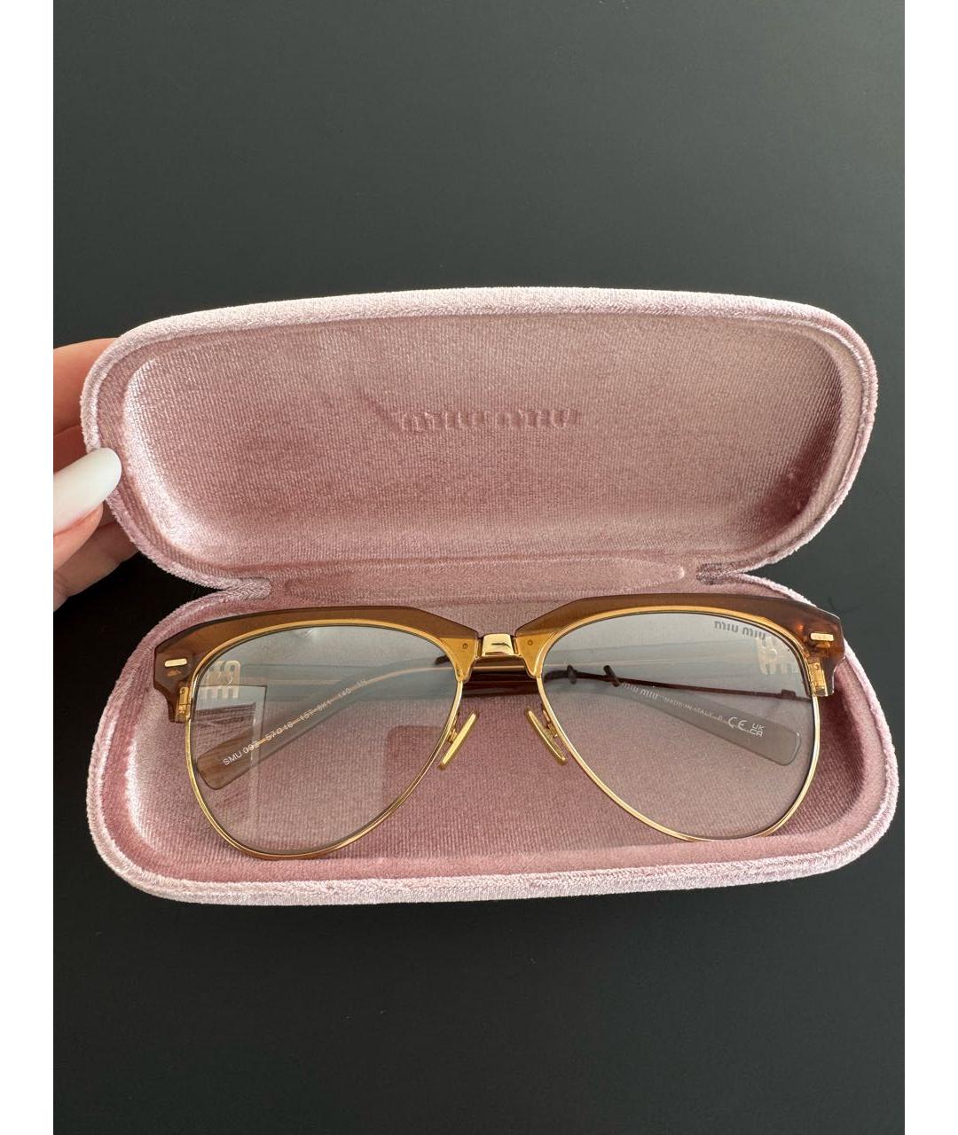 MIU MIU Коричневые солнцезащитные очки, фото 8