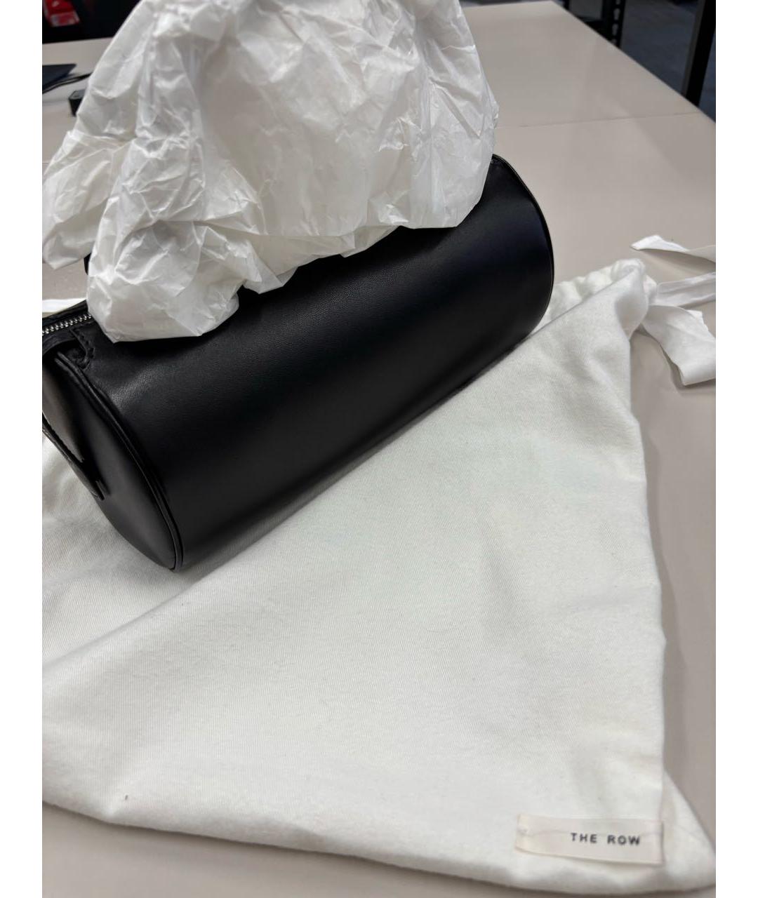 THE ROW Черная кожаная сумка с короткими ручками, фото 3