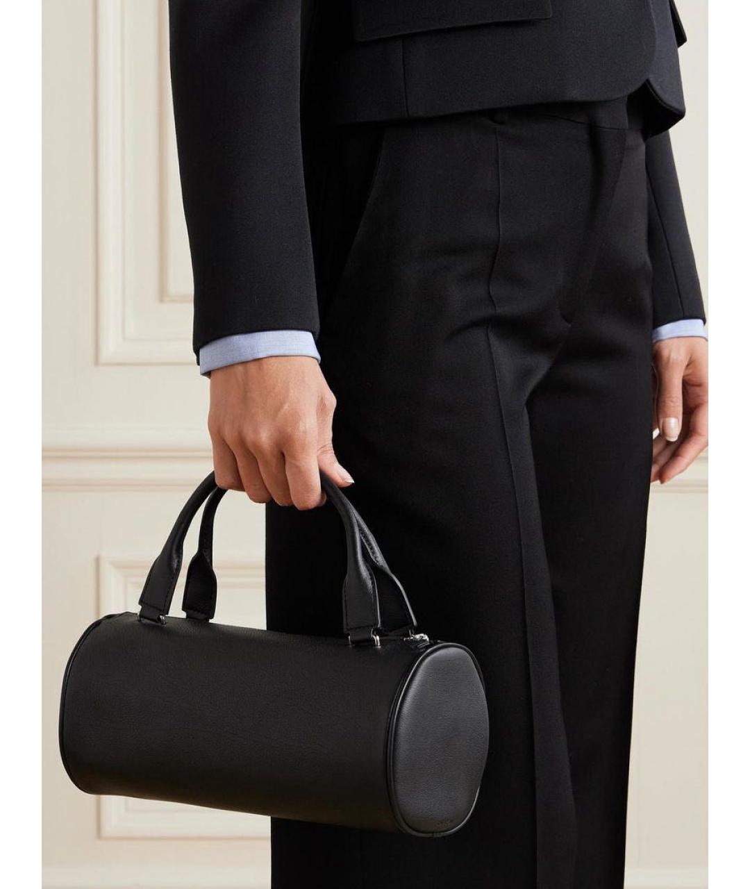 THE ROW Черная кожаная сумка с короткими ручками, фото 2