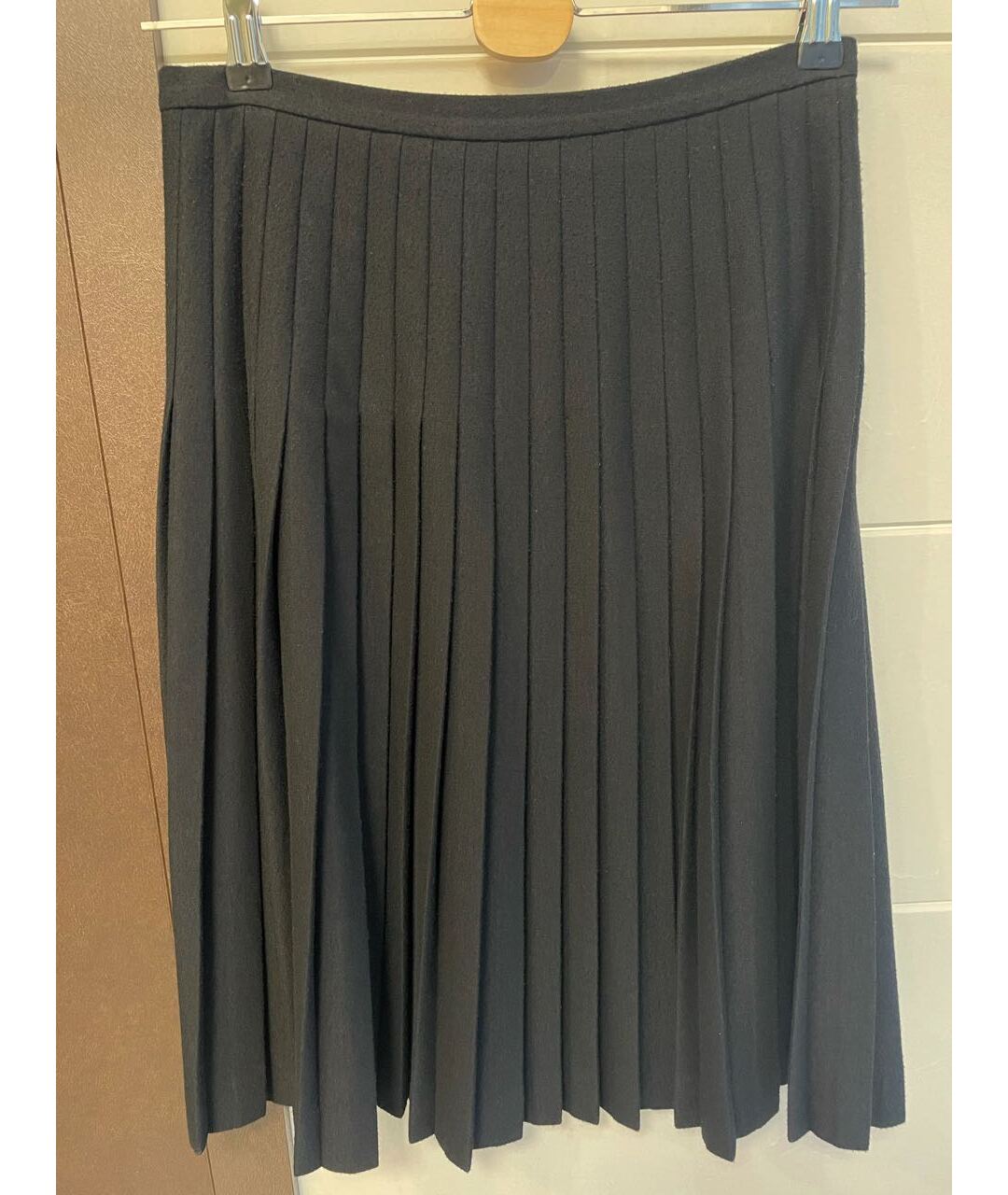 FENDI Черная полиэстеровая юбка миди, фото 8