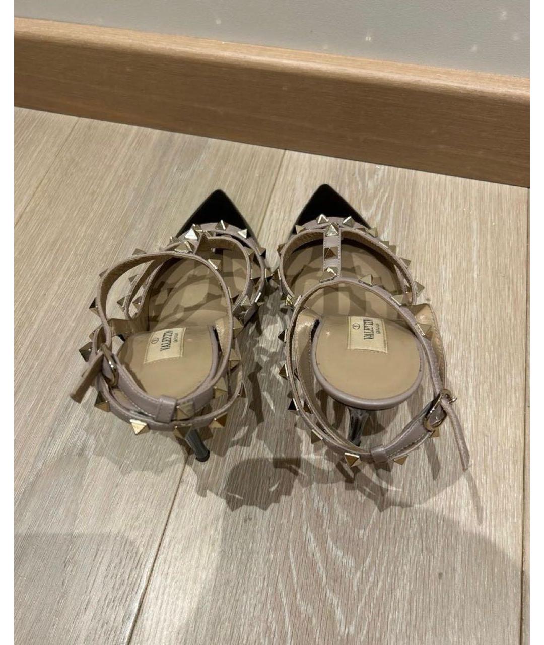 VALENTINO Черные кожаные туфли, фото 4