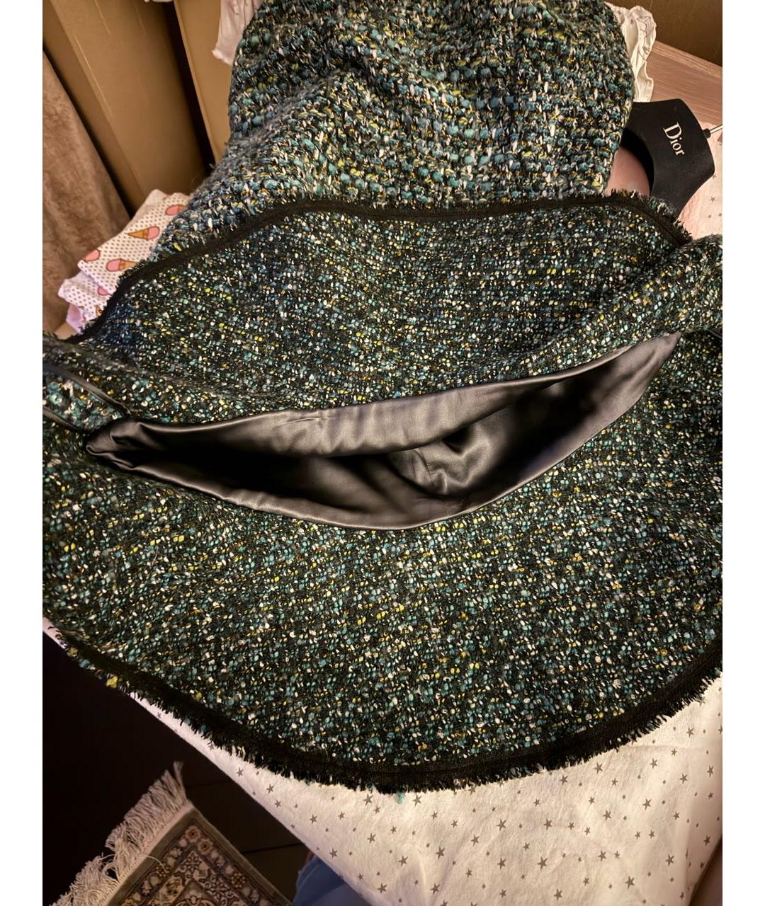 DOLCE&GABBANA Зеленые шерстяное повседневное платье, фото 7