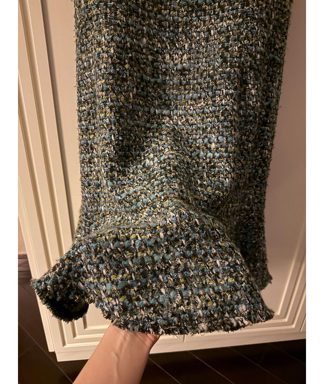 DOLCE&GABBANA Зеленые шерстяное повседневное платье, фото 4