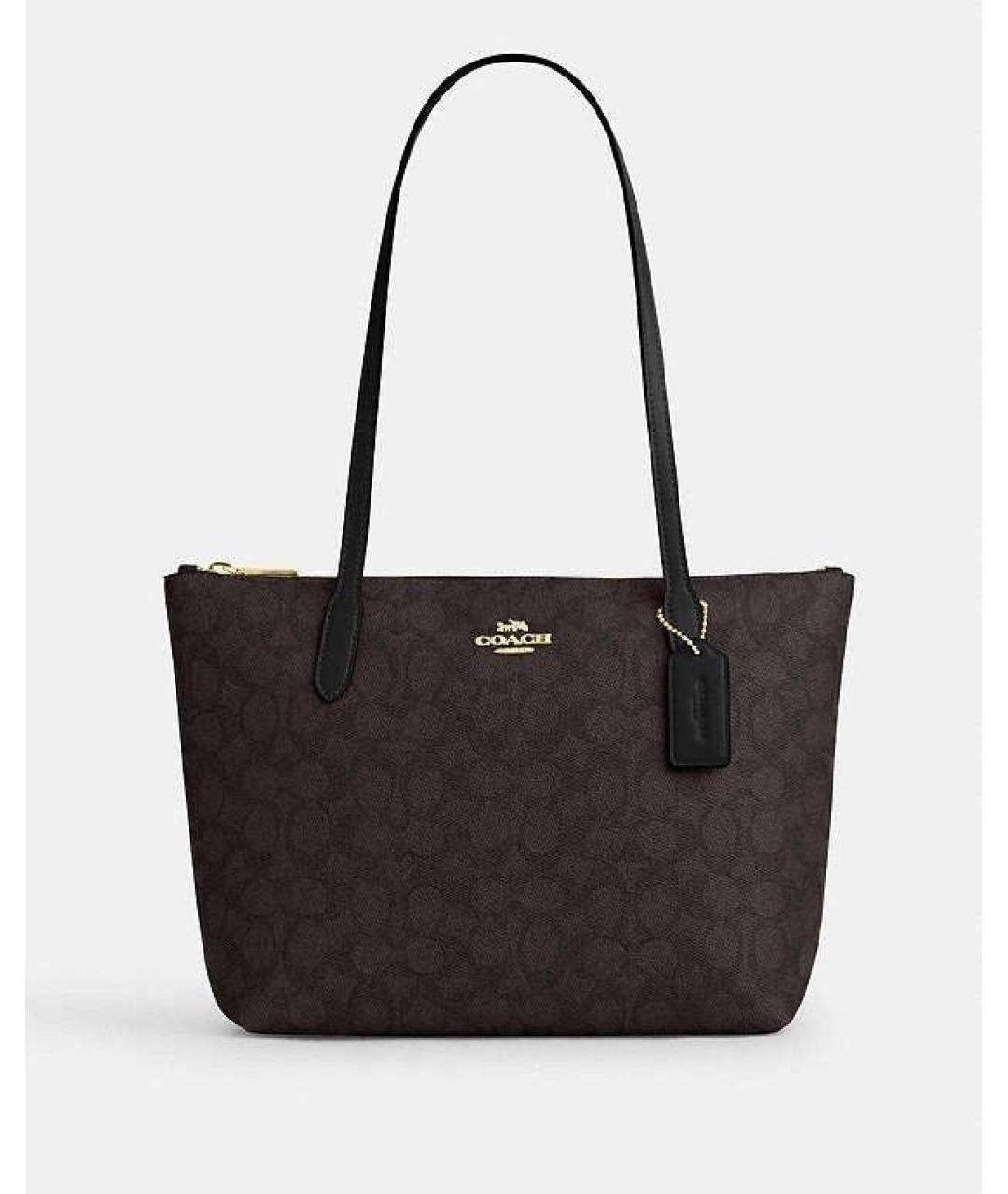 COACH Коричневая сумка тоут, фото 9