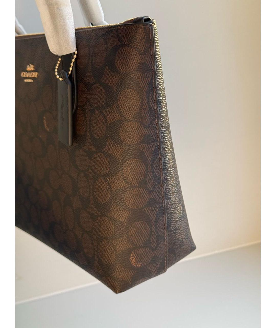 COACH Коричневая сумка тоут, фото 6