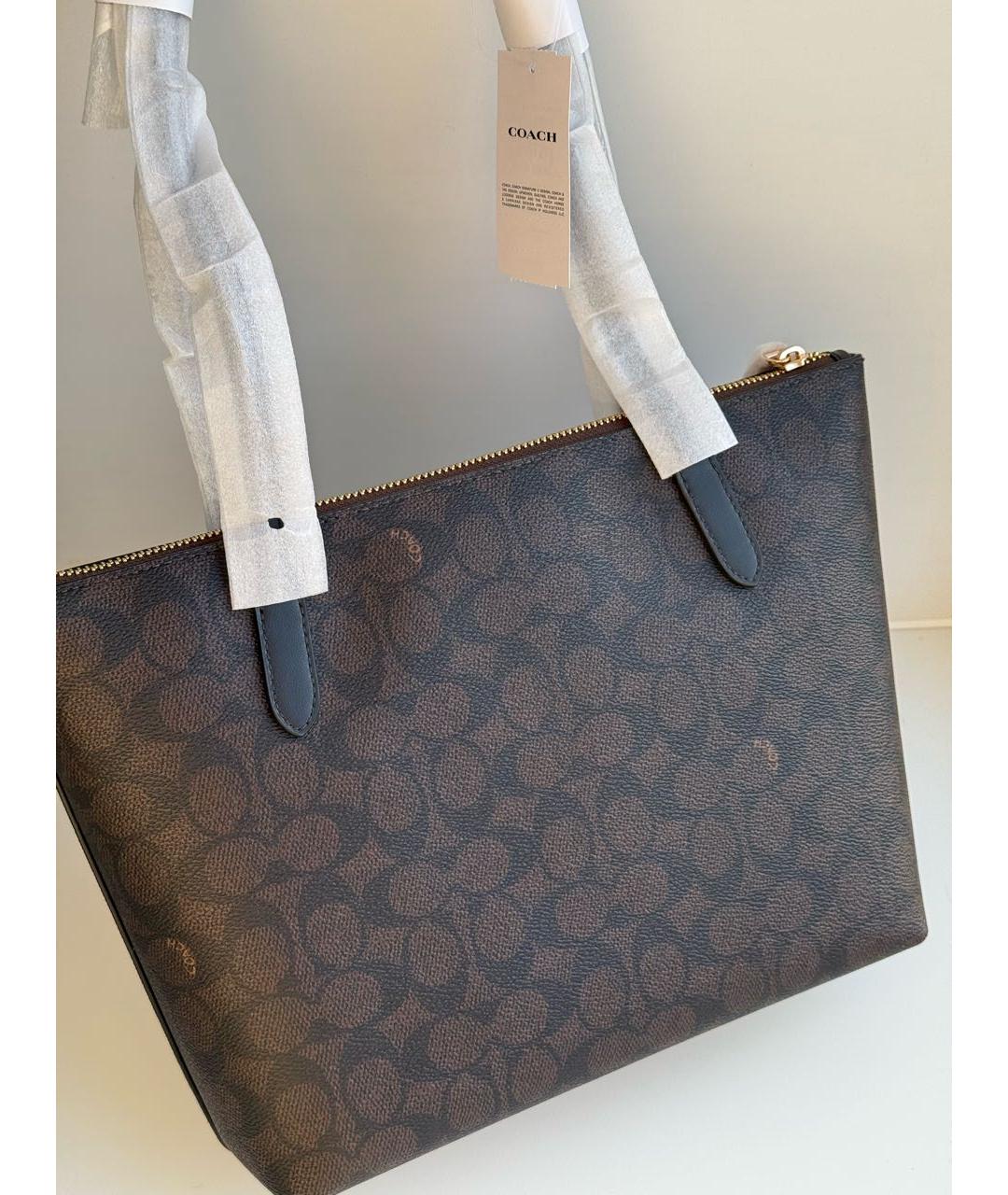 COACH Коричневая сумка тоут, фото 3