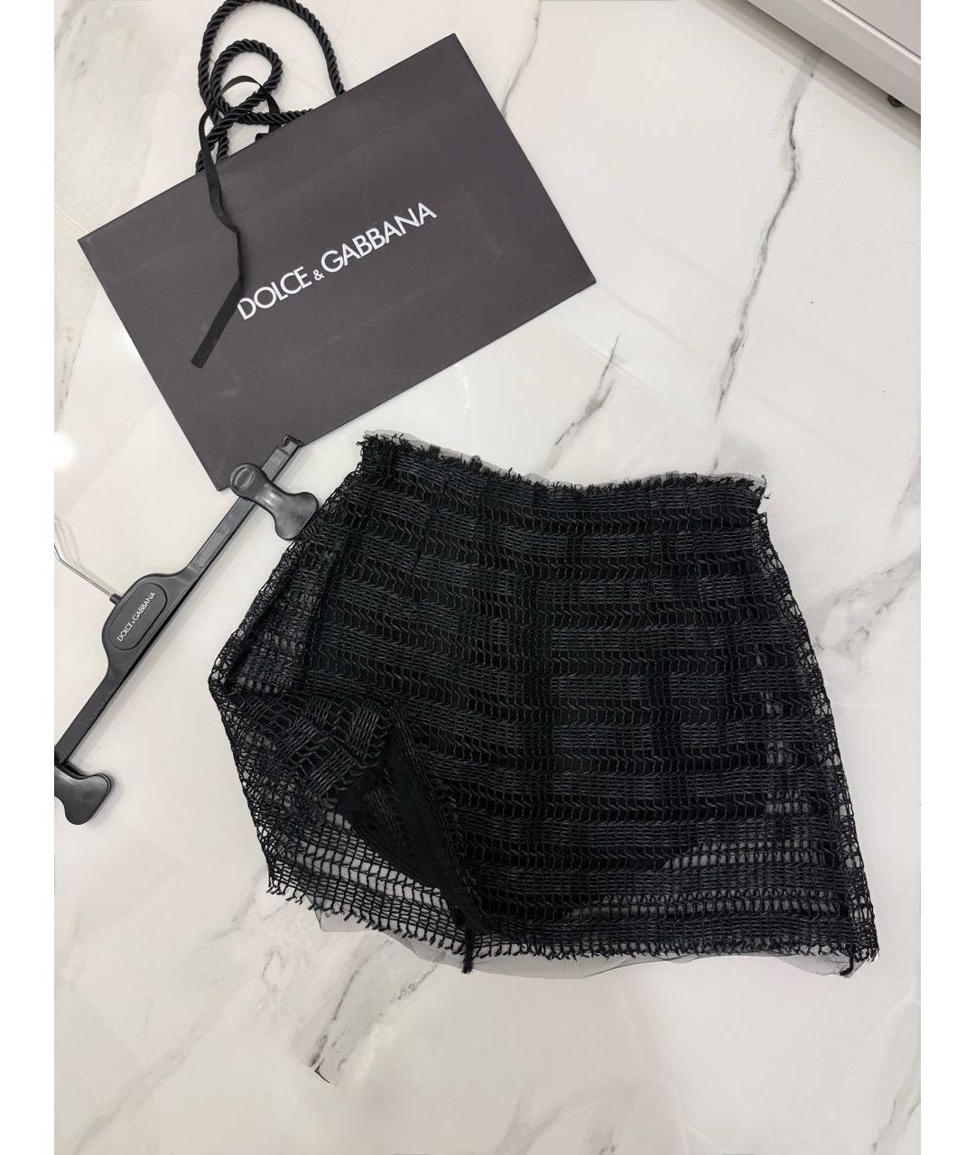 DOLCE&GABBANA Черная юбка-шорты, фото 2